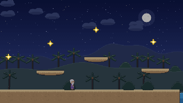 Abraão no deserto à noite, olhando as estrelas
